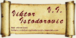 Viktor Istodorović vizit kartica